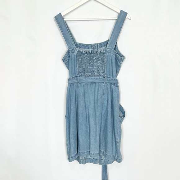 NWT Rails Anita Denim Mini Dress XL Button Front Ocean Wash - Picture 10 of 11